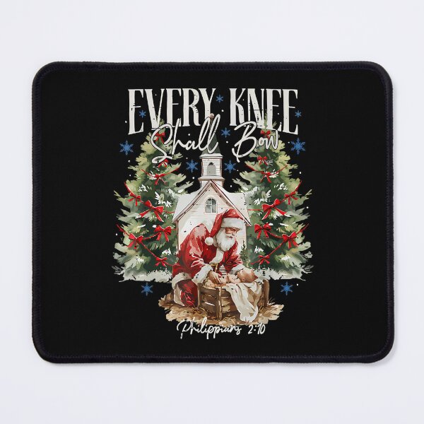 Item preview, Bow Knee Christian Christmas Vintage Holiday Jesus Quote Every Shall designed and sold by JackyEstera.