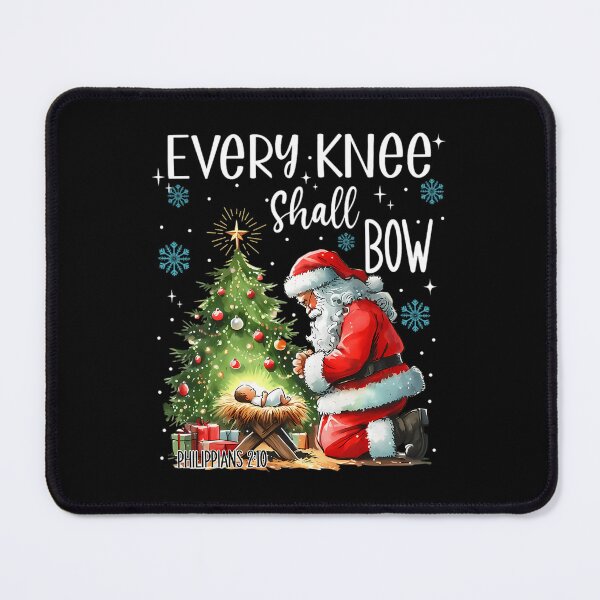 Item preview, Christmas Vintage Shall Quote Every Knee Jesus Holiday Christian Bow designed and sold by JackyEstera.