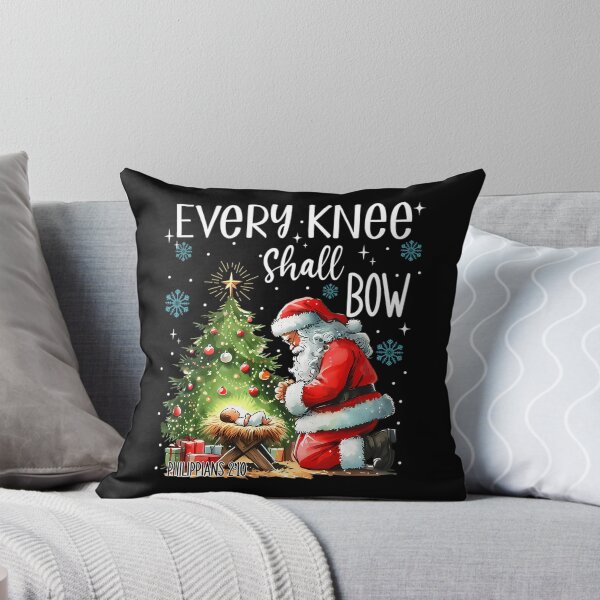 Item preview, Christmas Vintage Shall Quote Every Knee Jesus Holiday Christian Bow designed and sold by JackyEstera.