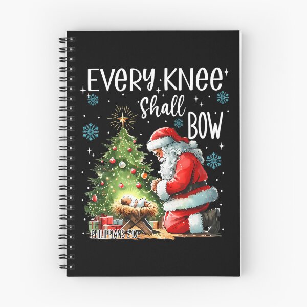 Item preview, Christmas Vintage Shall Quote Every Knee Jesus Holiday Christian Bow designed and sold by JackyEstera.