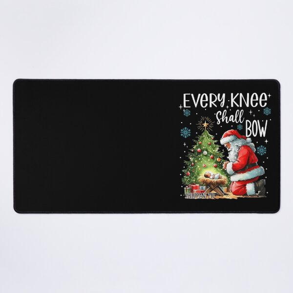 Item preview, Christmas Vintage Shall Quote Every Knee Jesus Holiday Christian Bow designed and sold by JackyEstera.