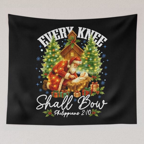 Item preview, Holiday Knee Vintage Jesus Christian Shall Quote Bow Christmas Every designed and sold by JackyEstera.