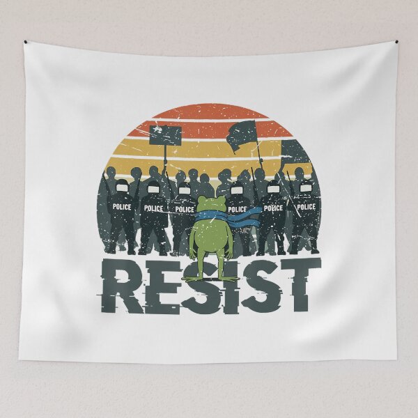 Item preview, Resist Funny Quote Frogs 90s Frog Portland Protest designed and sold by MiroslaWeidno.