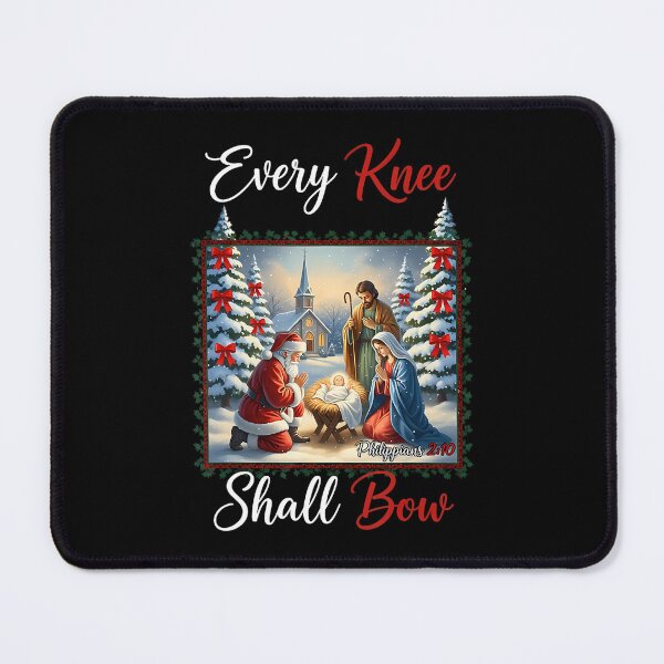 Item preview, Vintage Bow Shall Every Quote Knee Jesus Christian Christmas Holiday designed and sold by JackyEstera.