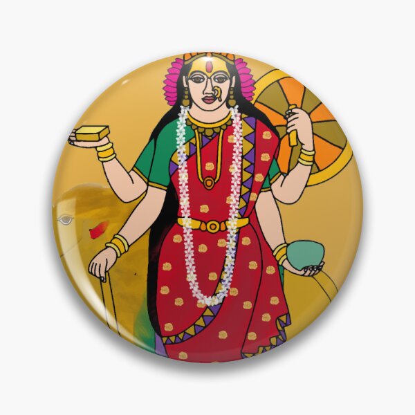 Item preview, Mahalakshmi Kolhapur Artwork | Goddess Lakshmi Temple Illustration | Prosperity Wall Decor designed and sold by Harshit_Digital_Arts.