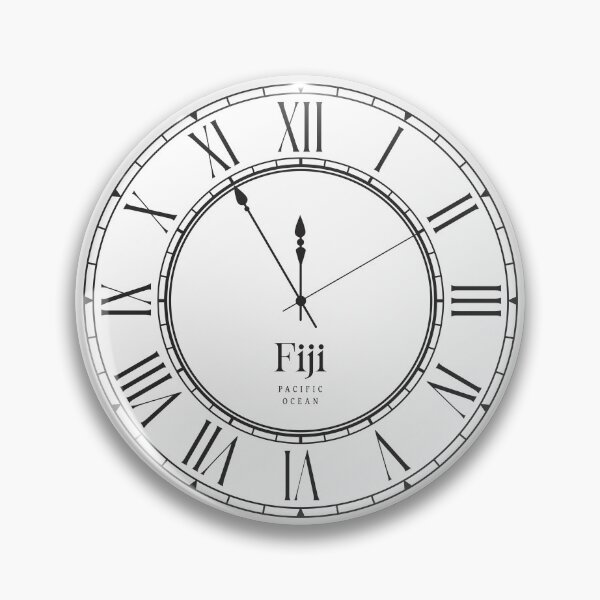 Item preview, Classic Wall Clock Timepiece – Fiji Time Zone designed and sold by RosieKingArt.