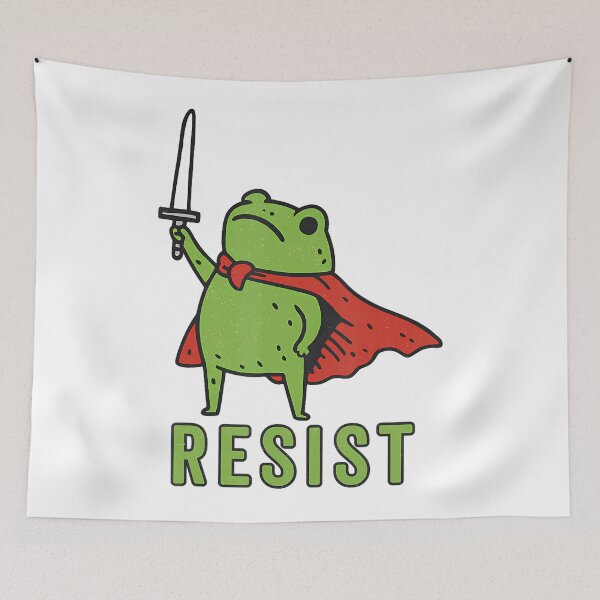 Item preview, Portland Protest Frog Funny 90s Quote Frogs Resist designed and sold by MiroslaWeidno.