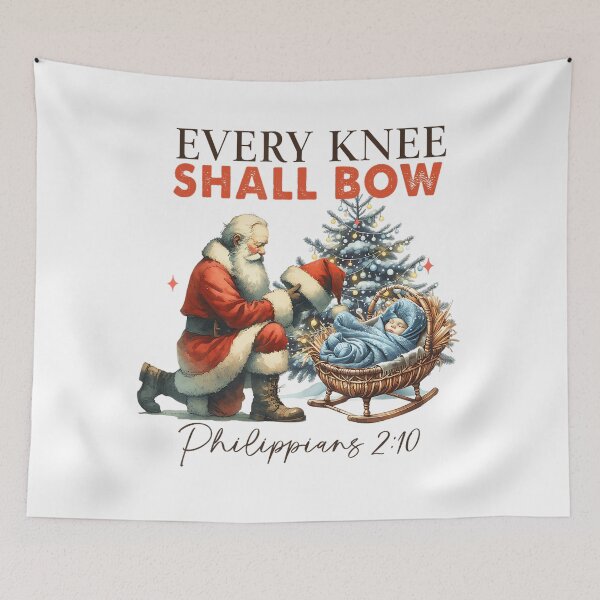 Item preview, Vintage Holiday Christmas Knee Quote Every Christian Jesus Bow Shall designed and sold by JackyEstera.