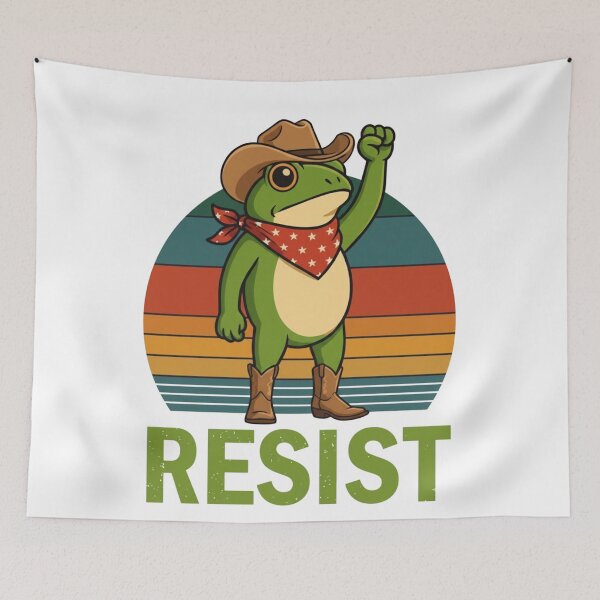 Item preview, Resist Funny Frog Quote Portland Frogs 90s Protest designed and sold by MiroslaWeidno.