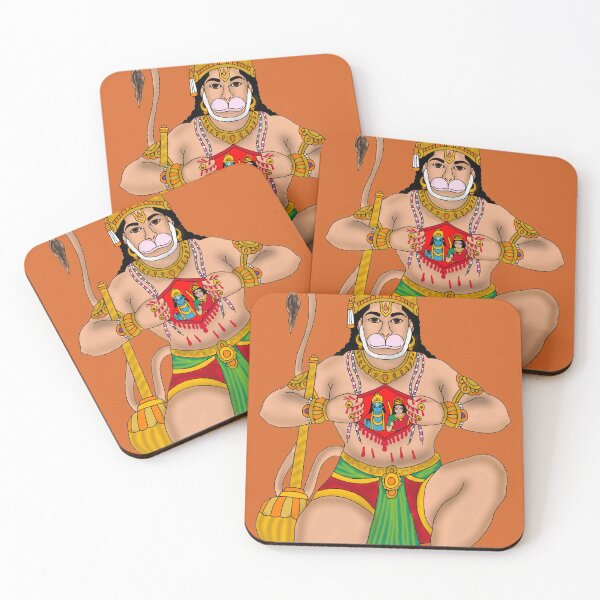 Item preview, Lord Hanuman tears open his chest | Lord Hanuman Devotion Artwork | Ram Bhakt Wall Decor designed and sold by Harshit_Digital_Arts.