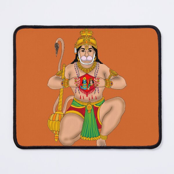 Item preview, Lord Hanuman tears open his chest | Lord Hanuman Devotion Artwork | Ram Bhakt Wall Decor designed and sold by Harshit_Digital_Arts.