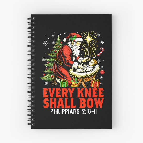 Item preview, Quote Bow Holiday Shall Christmas Jesus Knee Every Vintage Christian designed and sold by JackyEstera.