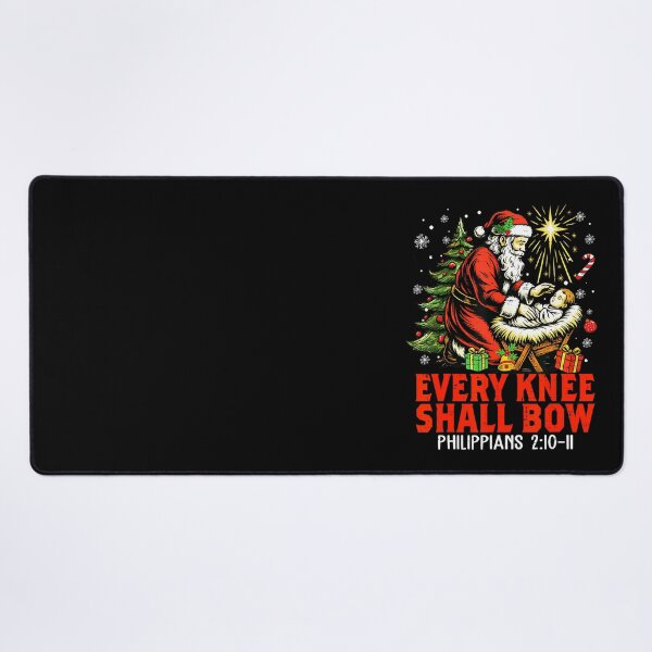 Item preview, Quote Bow Holiday Shall Christmas Jesus Knee Every Vintage Christian designed and sold by JackyEstera.