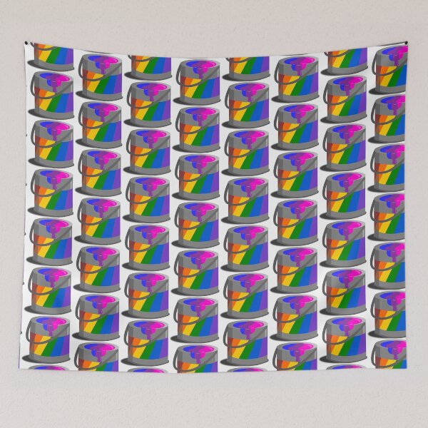 Item preview, Proud Paint Bisexual Flag in a Bucket designed and sold by HarveyHandcraftsandDesigns.