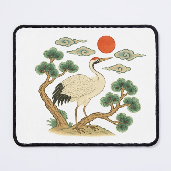 Item preview, Korean Crane and Sun – Traditional Art designed and sold by KOREALTD.