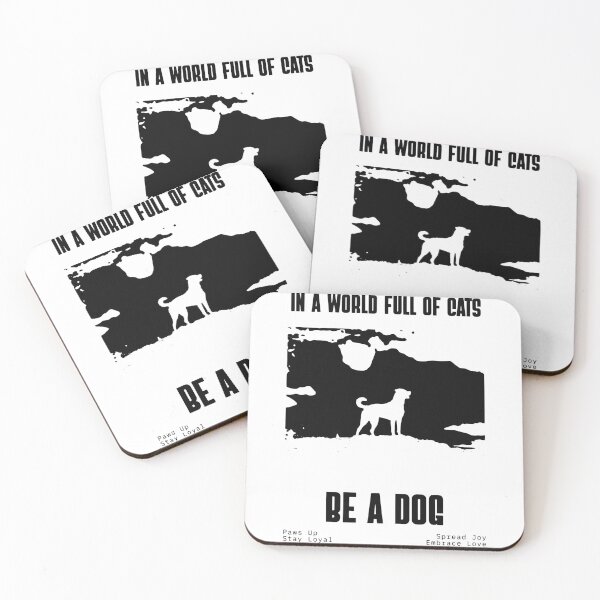 Item preview, In a World Full of Cats, Be a Dog Black T-Shirt – Unique Dog Lover Shirt designed and sold by DavidTeeStudio.