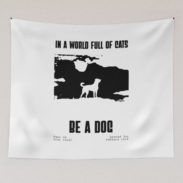 Item preview, In a World Full of Cats, Be a Dog Black T-Shirt – Unique Dog Lover Shirt designed and sold by DavidTeeStudio.