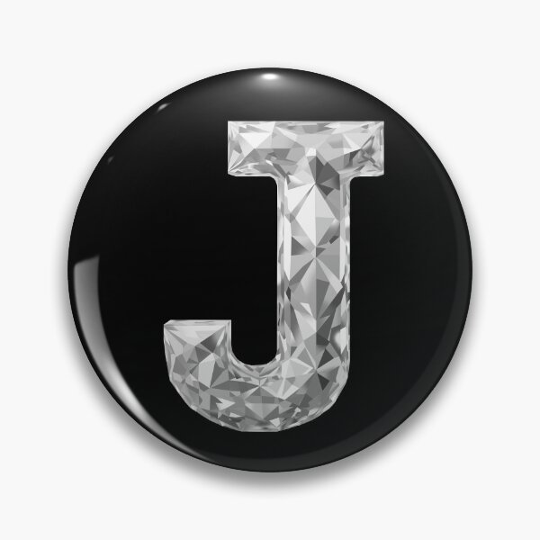Item preview, Monochrome Low Poly Letter J — 3D Black, Grey & White Transparent Design designed and sold by InFrameVision.