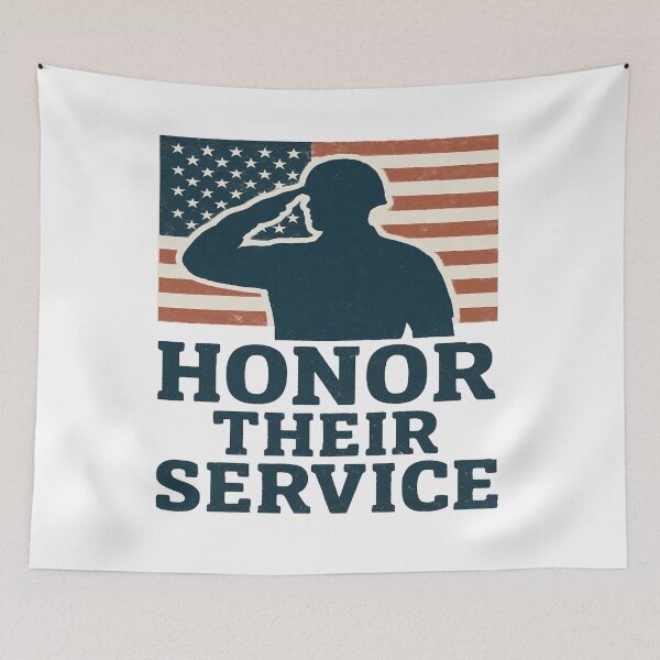 Item preview, Honor Their Service – Soldier Silhouette with American Flag Tribute designed and sold by Globalcitytees.