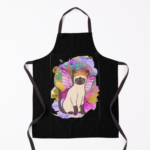 Item preview, Floral Siamese Butterfly Cosmic Cat designed and sold by artbyomega.
