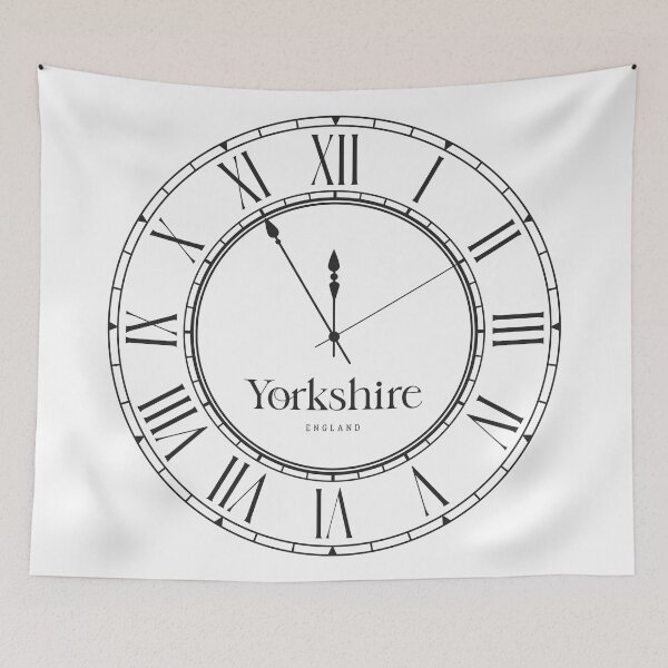 Item preview, Classic Wall Clock Timepiece – Yorkshire Time Zone designed and sold by RosieKingArt.