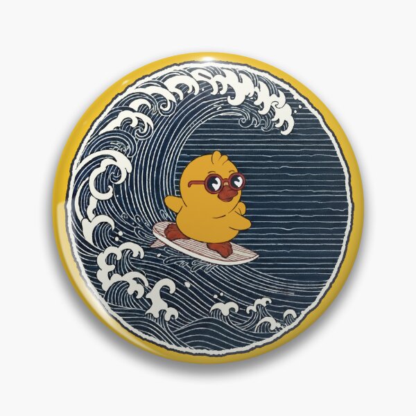 Item preview, Surfing Duck Wave – Cute Retro Ocean designed and sold by INNERSELFART.