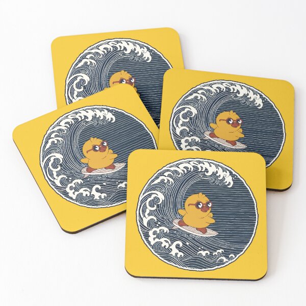 Item preview, Surfing Duck Wave – Cute Retro Ocean designed and sold by INNERSELFART.