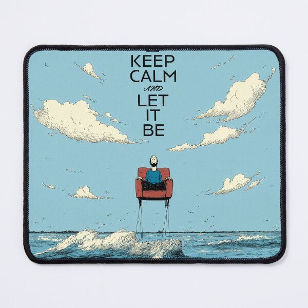 Item preview, Keep Calm and Let It Be - Surreal Chair Above Ocean Waves designed and sold by evk-art.