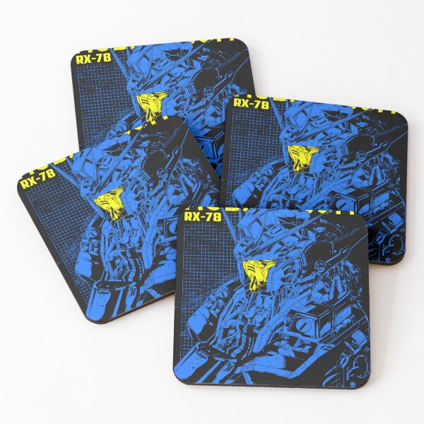 Item preview, Blue Mecha with Yellow Typography designed and sold by GlamRetro.