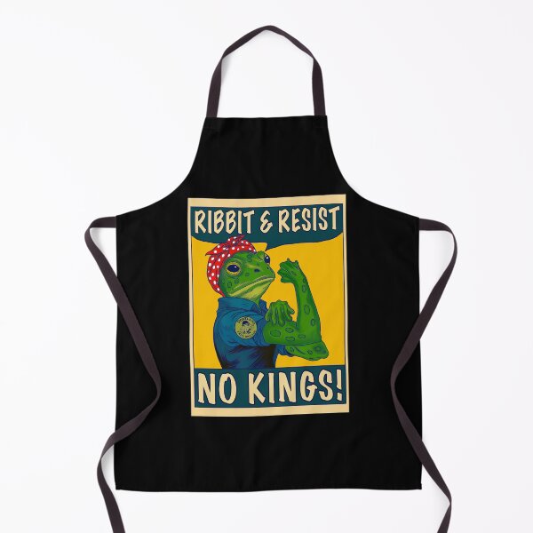 Item preview, Rosie the Ribbeter  –  Ribbit & Resist  -  No Kings  -  Frog Brigade Poster designed and sold by aadventures.