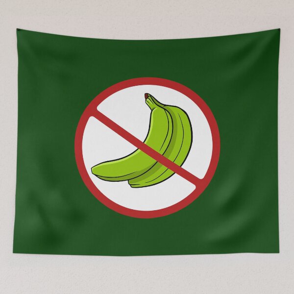 Item preview, PROHIBITED SIGN: Green Banana, Unripe, Guineos designed and sold by AASparksDesigns.
