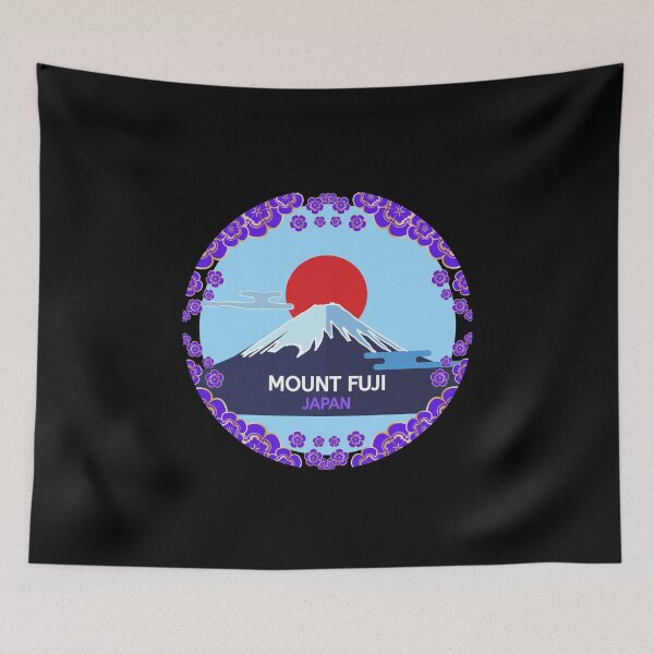 Item preview, MOUNT FUJI, JAPAN, PURPLE FLORAL  designed and sold by AASparksDesigns.