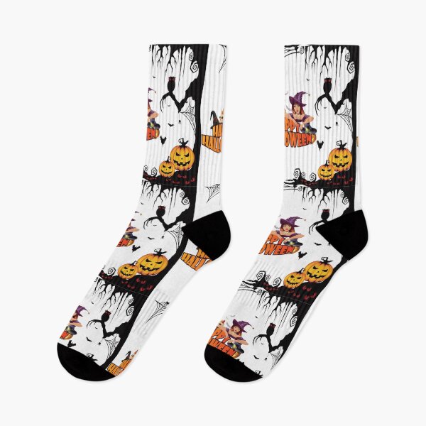 Item preview, Halloween Horror Anime Girl Hanging on Happy Halloween Text | Spooky Dark Art designed and sold by GraphixKing999.