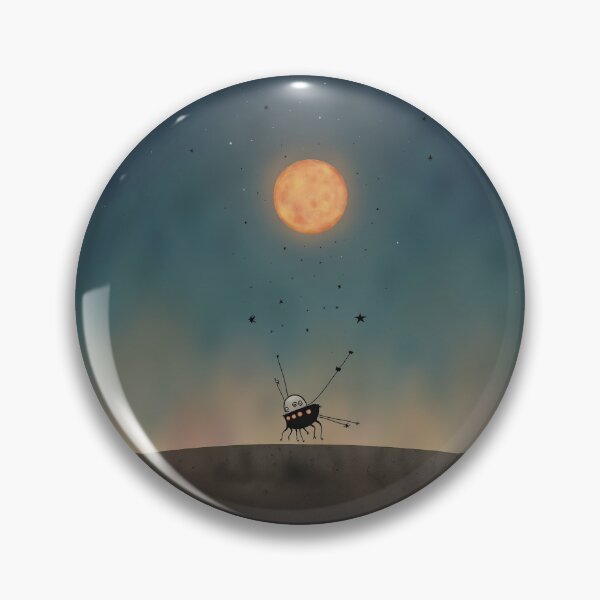 Item preview, Lonely Explorer Under Distant Sun – Whimsical Space Art designed and sold by Whimsical Hug.