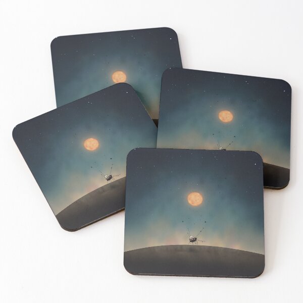 Item preview, Lonely Explorer Under Distant Sun – Whimsical Space Art designed and sold by Whimsical Hug.