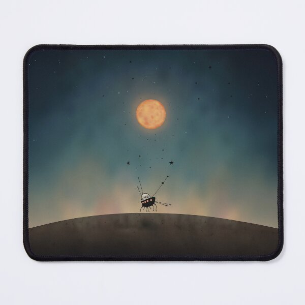 Item preview, Lonely Explorer Under Distant Sun – Whimsical Space Art designed and sold by Whimsical Hug.