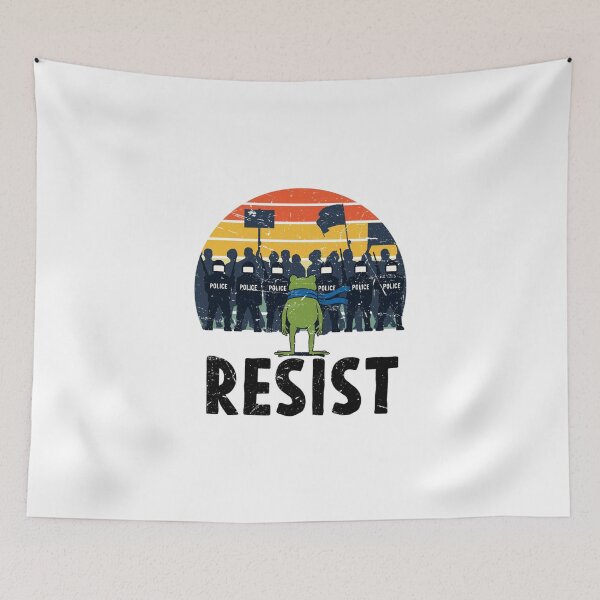 Item preview, Resist Portland Frog Protester Anti Trump Anti ICE Anti Establishment, Resistance, designed and sold by JaquelinDach.