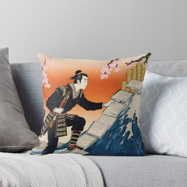 Item preview,  Samurai Climbing Document Steps Through Great Wave designed and sold by Koalangel.