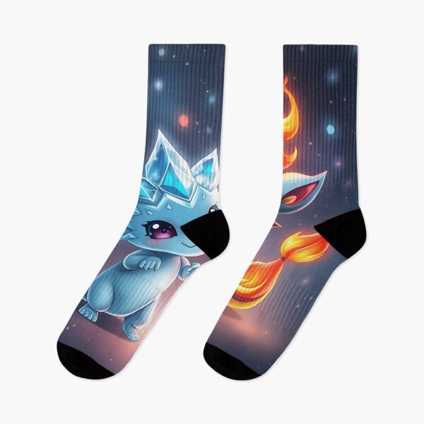 Aperçu de l'œuvre Fire and Ice – Elemental Companions créée et vendue par Buttonquill.