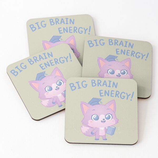 Item preview, Big Brain Energy Smart Cartoon Fox designed and sold by kacperartdesign.