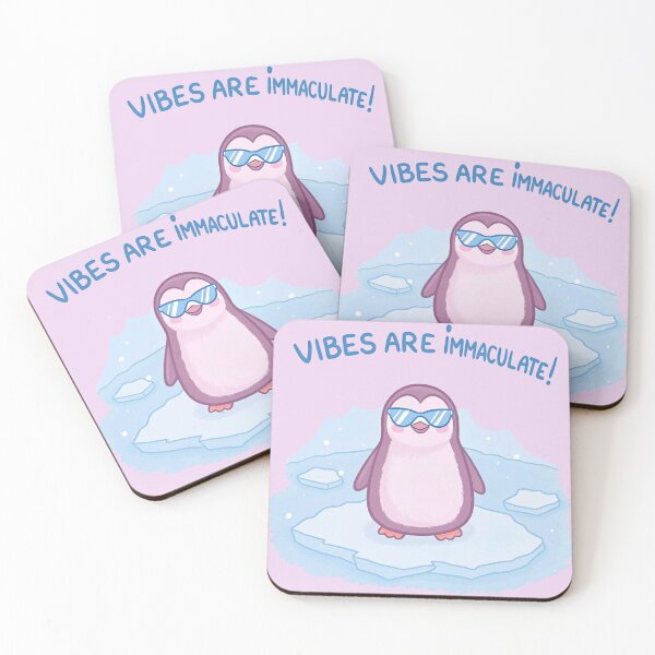 Item preview, Vibes Are Immaculate Chill Penguin Cartoon designed and sold by kacperartdesign.
