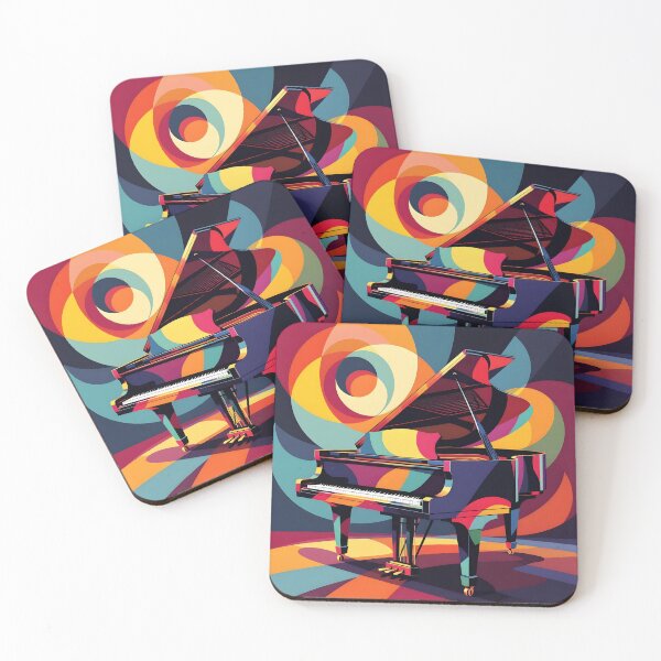Item preview, Modern Geometry of Sound – Abstract Piano Art designed and sold by EmeraldMusic.