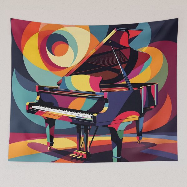 Item preview, Modern Geometry of Sound – Abstract Piano Art designed and sold by EmeraldMusic.