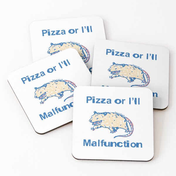 Item preview, Pizza or I'll malfunction opossum designed and sold by PopcornpunkART.