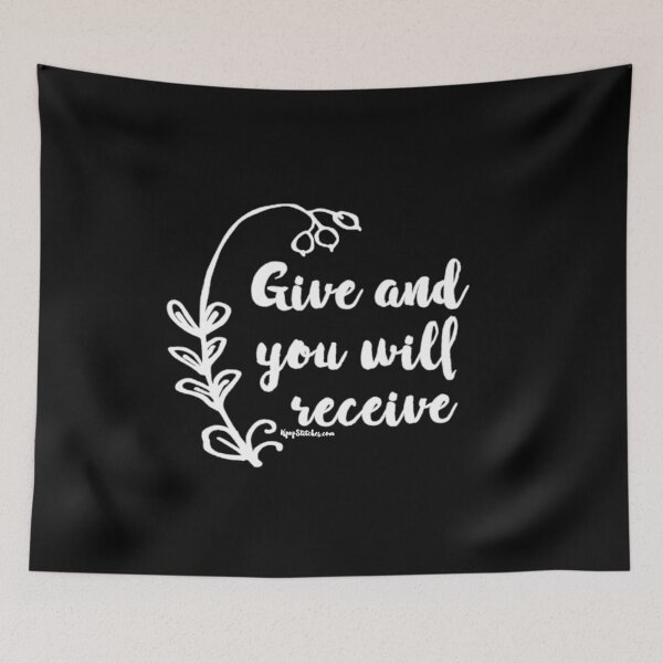 Item preview, give and you will receive positivity positive thinking affirmation white text designed and sold by katydubu.