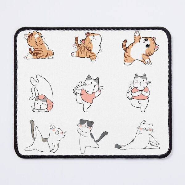 Item preview, Yoga Cat Sticker | Cute Meditating Kitty for Calm Vibes designed and sold by Playful Strokes pom@pom.