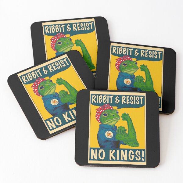 Item preview, Rosie the Ribbeter  –  Ribbit & Resist  -  No Kings  -  Crown Protest Symbol  designed and sold by aadventures.