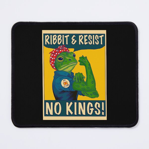 Item preview, Rosie the Ribbeter – Ribbit & Resist - No Kings - Crown Protest Symbol designed and sold by aadventures.