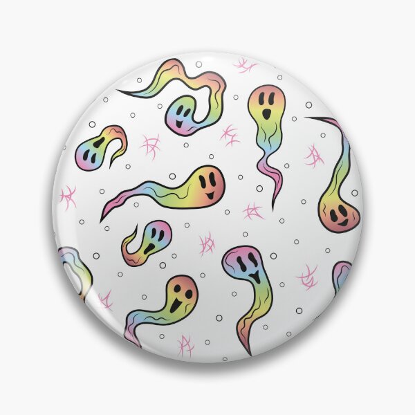 Item preview, Ghosts Pattern 1 - Rainbow-White designed and sold by Daniel Bevis Design.