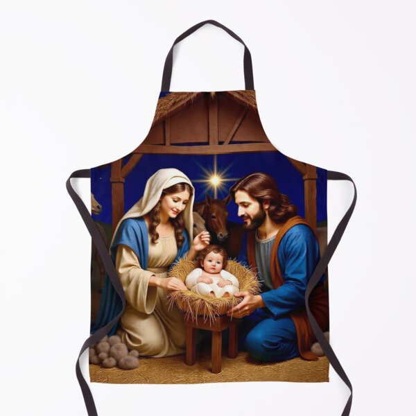 Item preview, Nativity Scene with Baby Jesus in Manger designed and sold by Vicky Brago-Mitchell®.